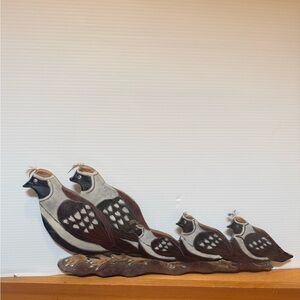 Decorative FAMILY OF Quail Bird Wall Art